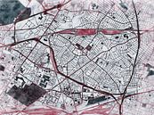 Kaart van Drancy in de stijl 'White Winter' van Maporia thumbnail