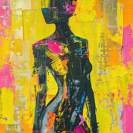 Abstrakte Figur | Abstrakte bunte Figur von Kunst Laune