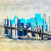 Pont de Brooklyn vers Manhattan sur Theodor Decker