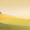 Minimalistisch en sereen Toscaans landschap van Studio Pieternel