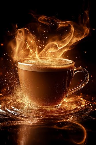 dynamisch Kop koffie of cappuccino