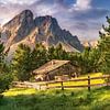 Hut on the alpine pasture in the mountains in the Alps in South Tyrol. by Voss Fine Art Fotografie