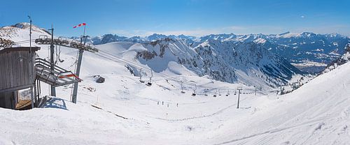 Wintersportgebiet am  Nebelhorn. Allgäuer Alpen.