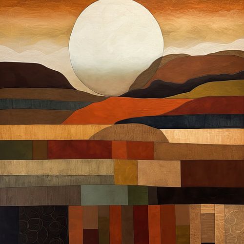 Moderne Landschaft in Erdtönen