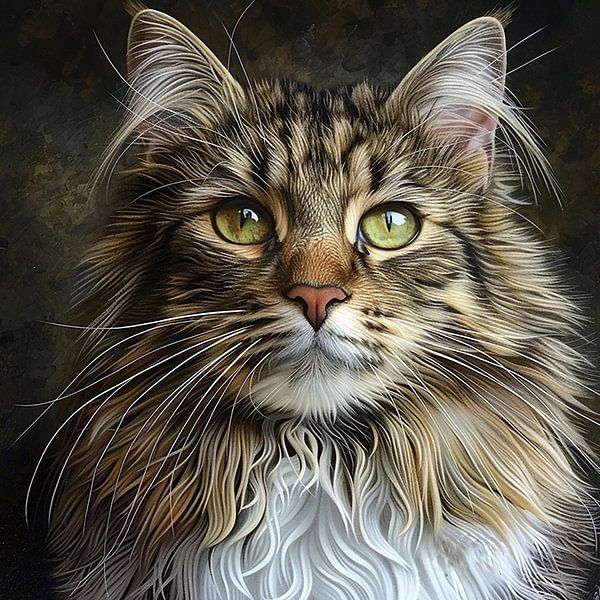 Cat - realism by Marian De Clerck