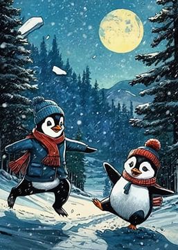 Pinguïns spelen in Winter Wonderland van MIROKKU