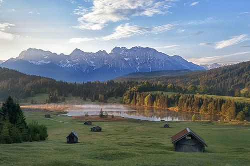 Geroldsee in Beieren bij zonsopgang