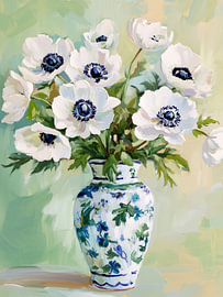 Weiße Anemonen in einer Vase von IamHomeStudio