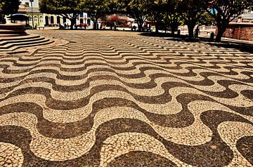 Golvend plein in Manaus, Brazilië van Karel Frielink
