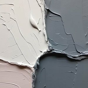 Der stille Dialog von weißen, rosa und grauen Texturen