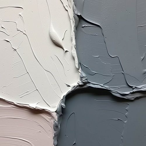 Le dialogue silencieux des textures blanches, roses et grises