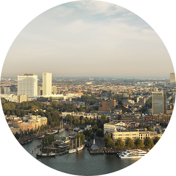 Panorama skyline Rotterdam van Ilya Korzelius
