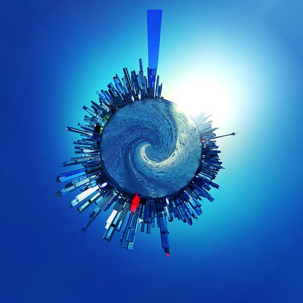 Blaue Stadt_WinzigerPlanet von Herman de Langen