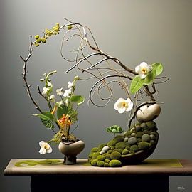 ikebana (japanse bloemsierkunst) von Gelissen Artworks
