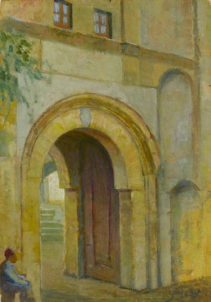 Huseyin Avni Life (Turkish, 1886-1927)~Caravanserai Gate by finemasterpiece