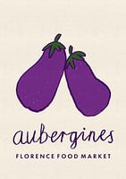 Aubergines Florence Food Market Italy