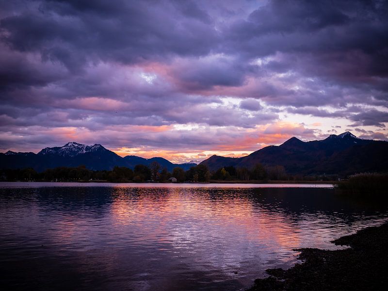 Crépuscule sur le lac Chiemsee par Li-Bro