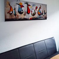 Klantfoto: Vogels: Modern Schilderij van Blikvanger Schilderijen, als ArtFrame