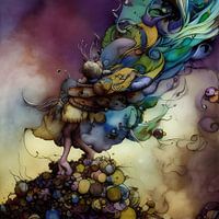 Durch den Raum springen