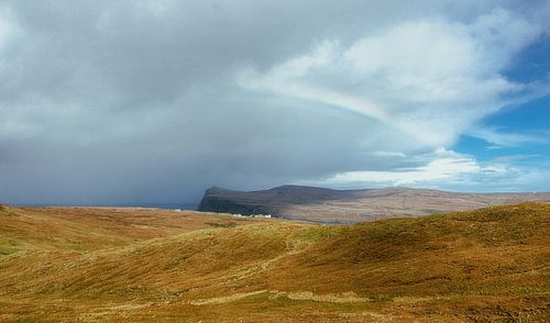 Neist Point cliff in idyllic Scotland near the Highlands on the Isle of Skye.