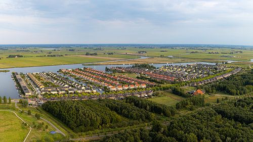 Luchtfoto van Zuiderburen (fase 2) en de Himpenser Wielen, Leeuwarden