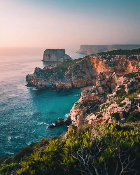 Sonnenkuss, Algarveküste von fernlichtsicht