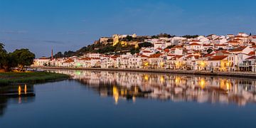 Blue hour in alcacer do Sal, Portugal