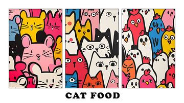 Cat Food | Drieluik van Karina Brouwer