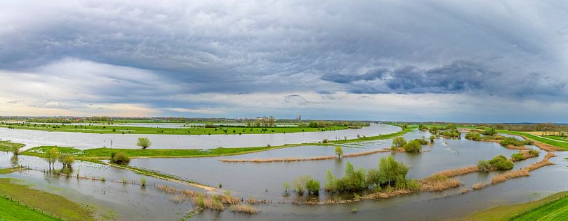IJssel river with storm clouds above by Sjoerd van der Wal Photography