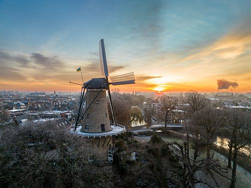 Molen van Piet tijdens zonsopkomst
