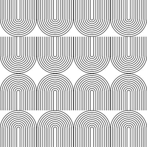 Retro 1920 vintage geometrisch vormenpatroon in Bauhaus-stijl nr. 17