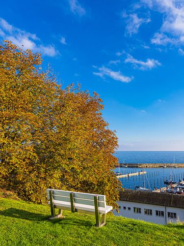 Bank in Sassnitz op het eiland Rügen