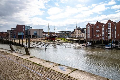 Scheepswerf in de binnenhaven van Husum