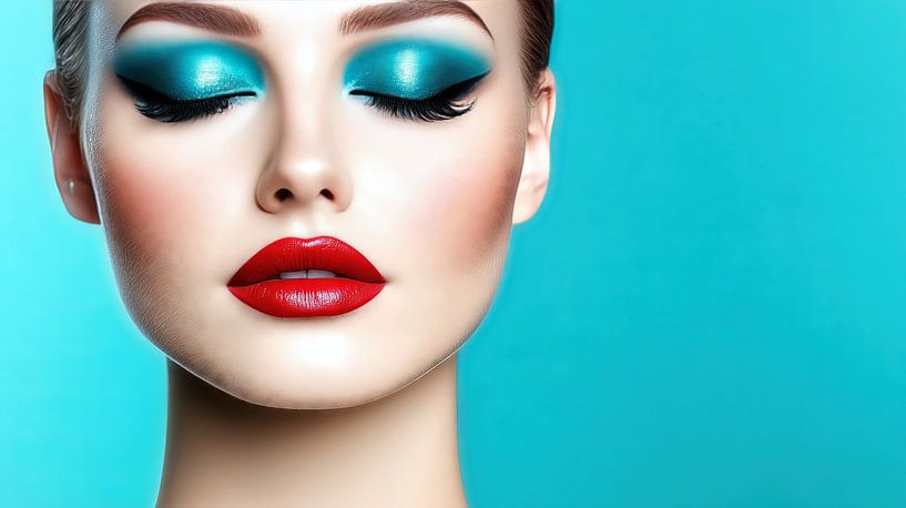Turquoise oogschaduw van Frank Heinz
