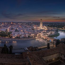 Verona, Blue Hour by Dennis Donders