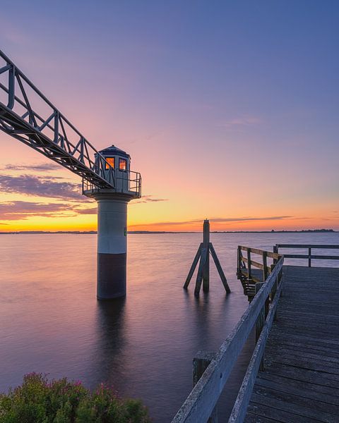 Lever de soleil sur la jauge de l'Oostmahorn par Henk Meijer Photography