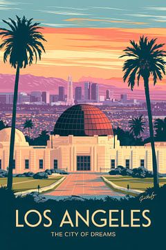 Los Angeles, California Vintage Travel Poster by Poster Art Shop