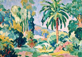 Expressionistische Palmenlandschaft im Garten von Niklas Maximilian