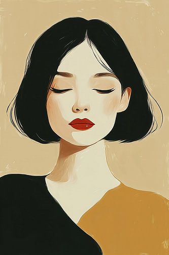 Minimalist Portrait in Ochre no. 2