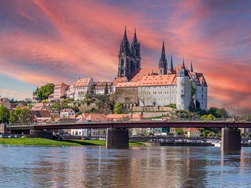 Altstadt von Meißen an der Elbe von Animaflora PicsStock