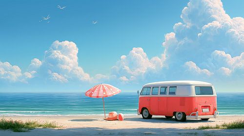 Op het strand