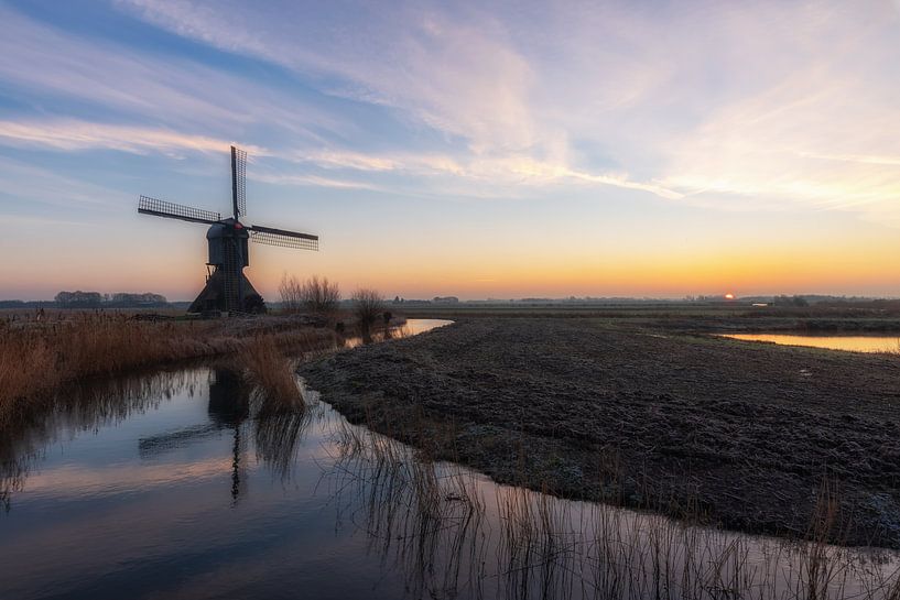 Lever du soleil au moulin à vent par Maikel Brands