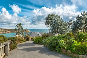 Der Pfad zum azurblauen Horizont - Minack Theatre in Cornwall