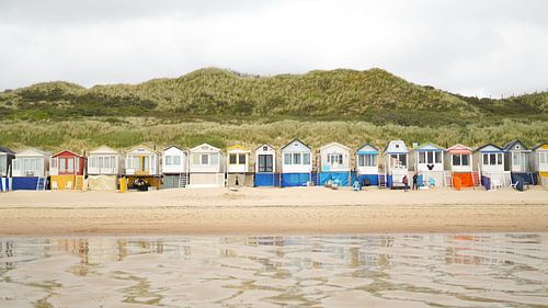 Maisons de plage sur la côte de Zélande