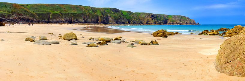 Plemont Bay on Jersey by Gisela Scheffbuch