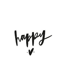 Happy – Minimalist lettering by Katharina Roi