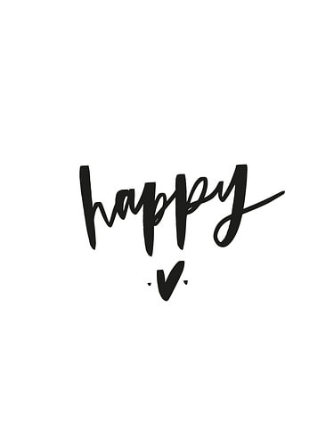 Happy – Minimalistisches Lettering