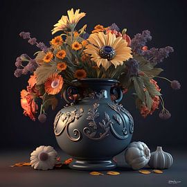 Still life with flowers. by Gelissen Artworks