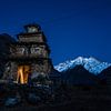 Zonsondergang in de Himalaya. van Jeroen Cox