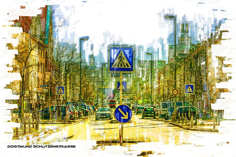 Dortmund Schützenstrasse Pop Art von Johnny Flash